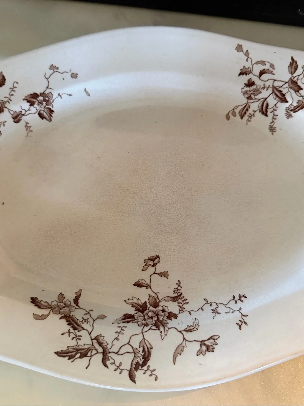 Antique Smith & Ford Lucerno England Semi Porcelain 13” Serving Platter